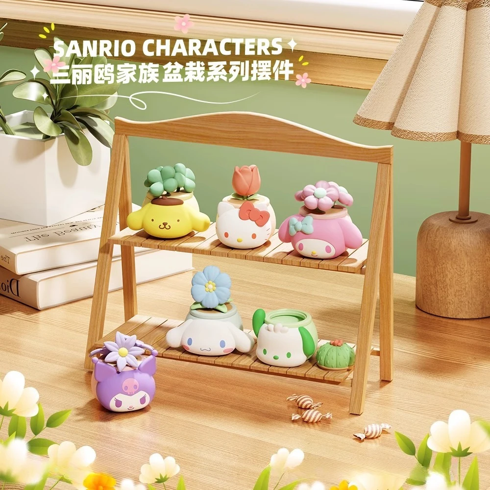 

Cute My Melody and Kuromi Cat Desktop Doll Ornament Set Anime Cosplay Accessories Creative Gift