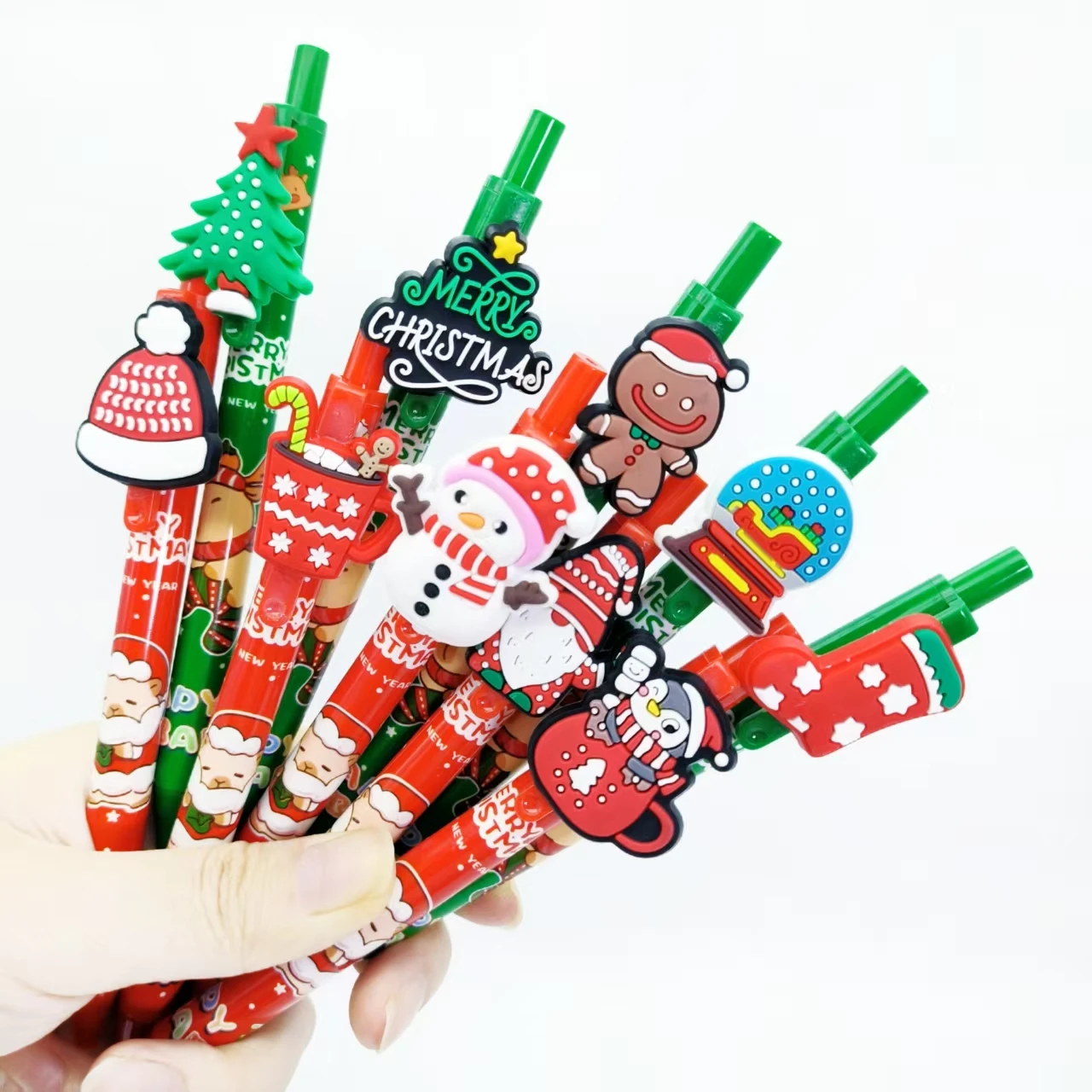 

7/14 шт., креативные рождественские элементы, шариковая ручка, рождественская милая шариковая ручка, повседневные офисные канцелярские принадлежности, студенческая ручка для письма