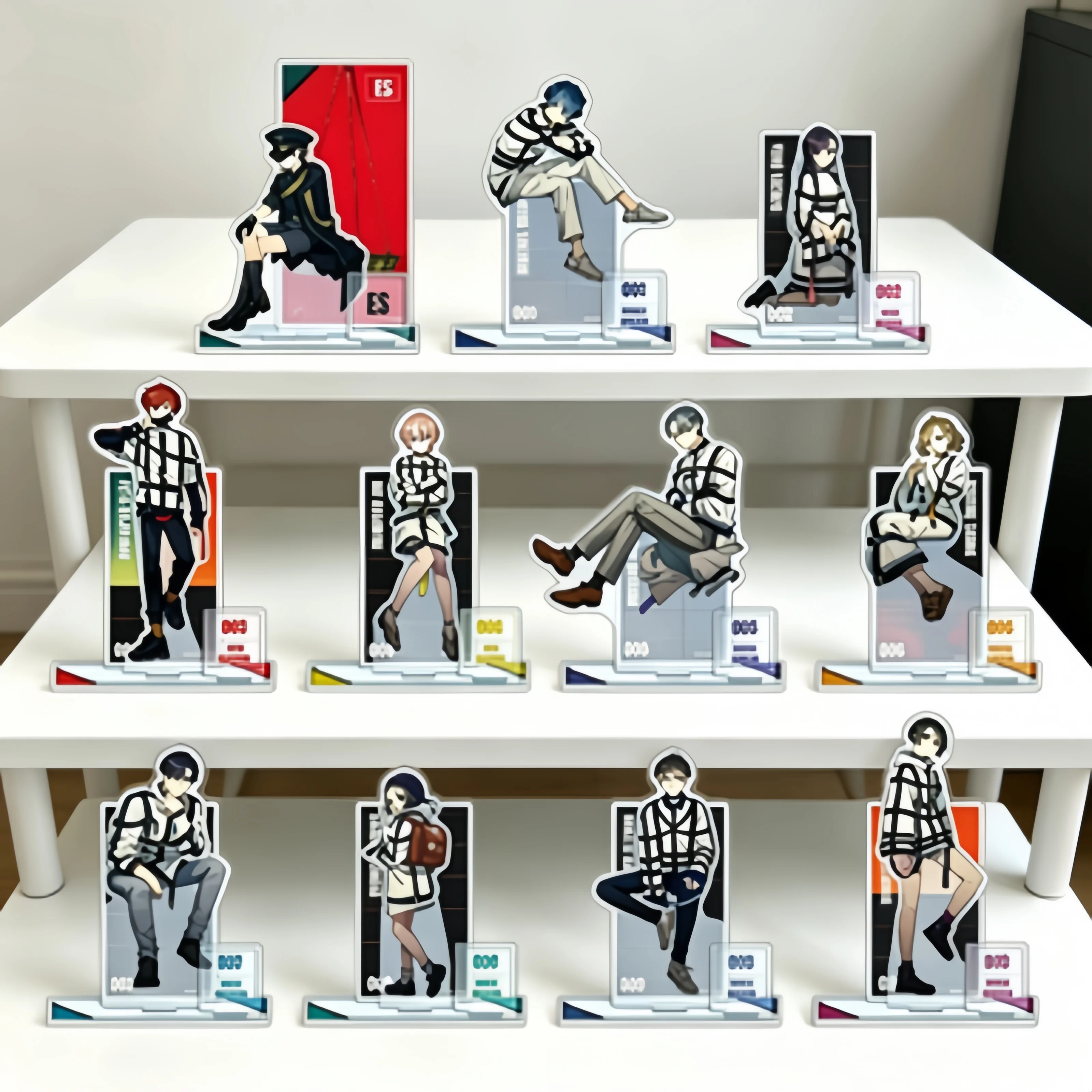 Wholesale Game MILGRAM Keychain Doll Anime 007 Mikoto Amane Shidou 003 006 Acrylic Stand Figure for Gift Desk Decorations 15cm