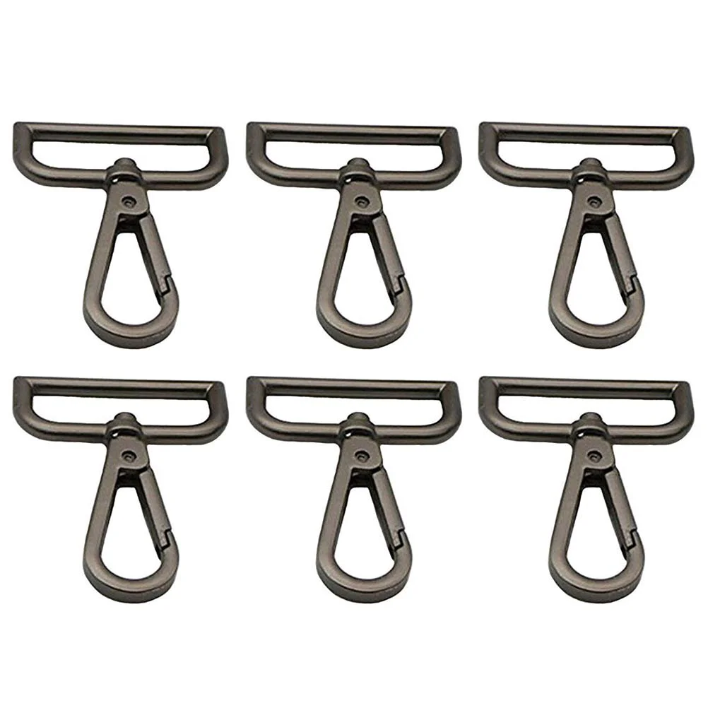 

10Pcs Keychain Hooks with Swivel D-rings Heavy Duty Snap Lobster Claw Clasp Hooks for Lanyard(Black)