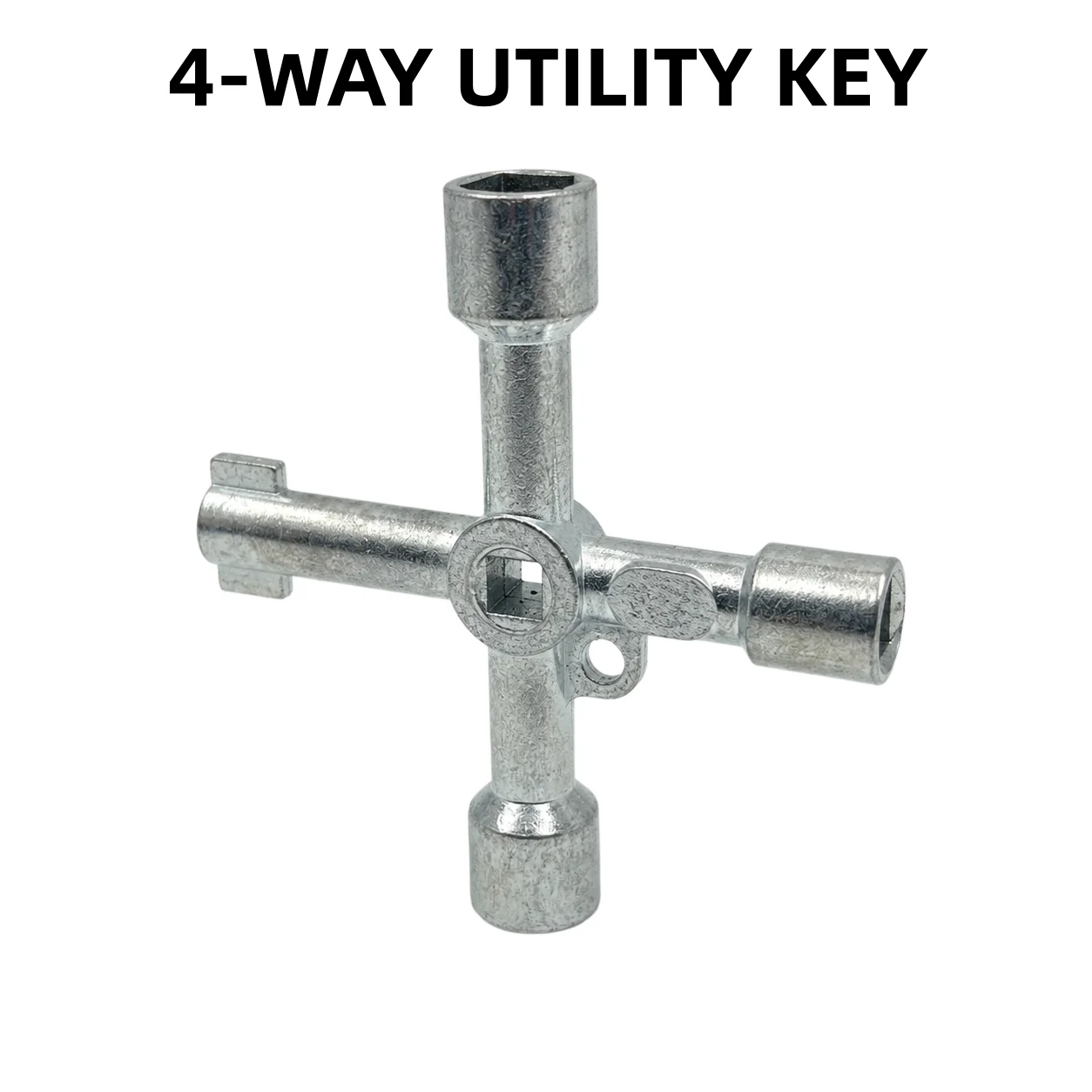 4-Way Utility Key Multifunction Cross Key for Gas Water Electric Meter Box Valve