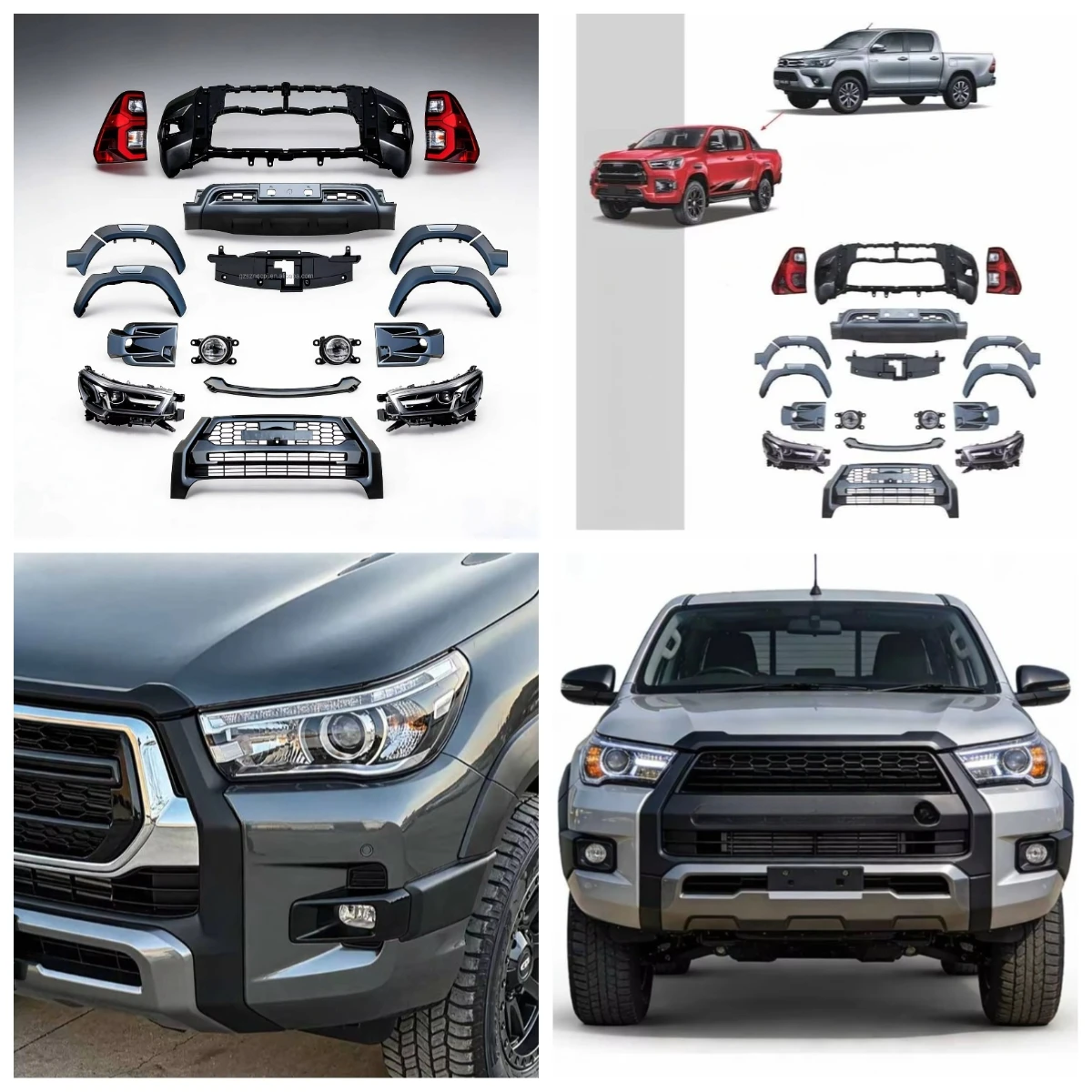 

Stlf Body Kit Facelift Conversion Kit 16-20 UPGRADE To 21 RC GR Style Front Bumper Air Intake Grille Headlight Fender Flar