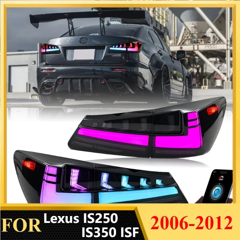 New Arrivals Dynamic RGB Color Changing LED Tail Lights For Lexus IS250 IS350 ISF 2006-2012 Sequential Turn Signal Plug and Play