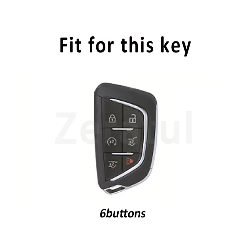 For Cadillac Escalade CT4 CT4-V CT5 XTS CT6 C8 for GMC Yukon 2021 2022 6 Buttons TPU Car Key Fob Cover Case Shell Accessories view 2