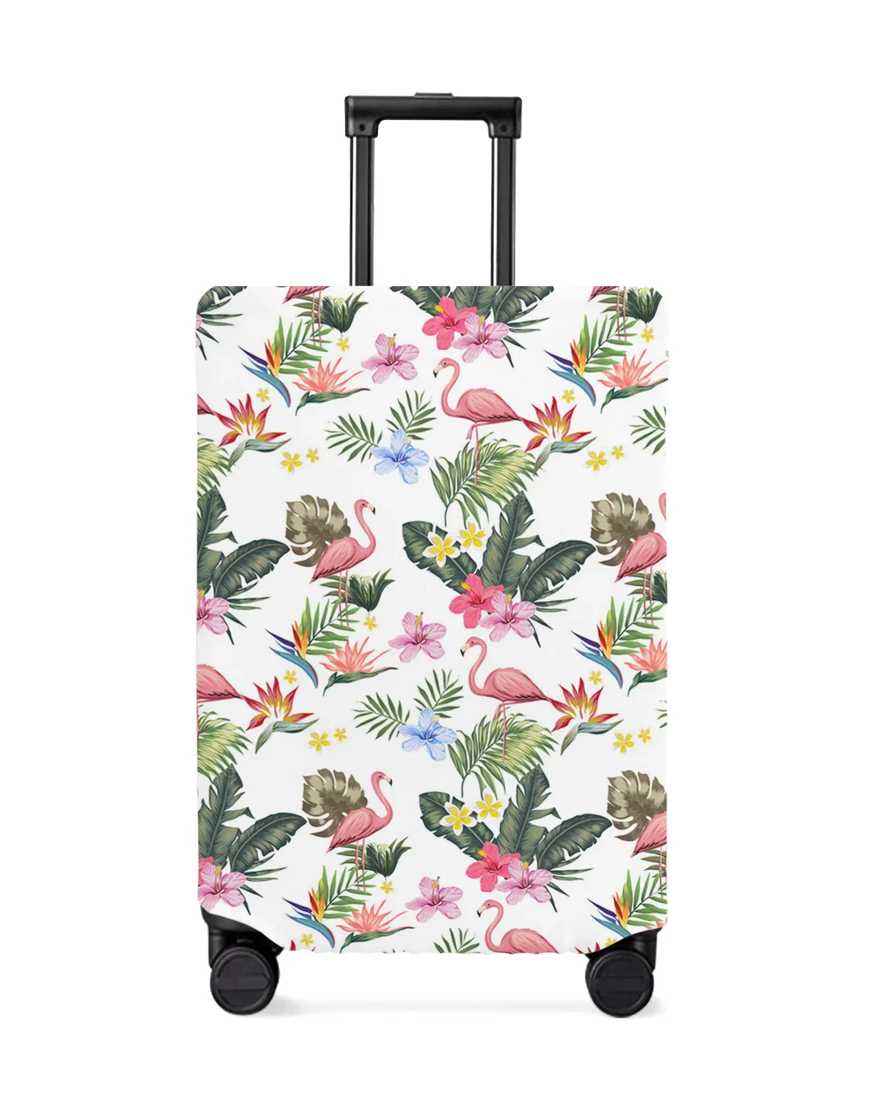 Flamingo Tropical Plant Travel Luggage Cover Elastic Baggage Cover for 18-32 Inch Suitcase Case Dust Cover Travel Accessories