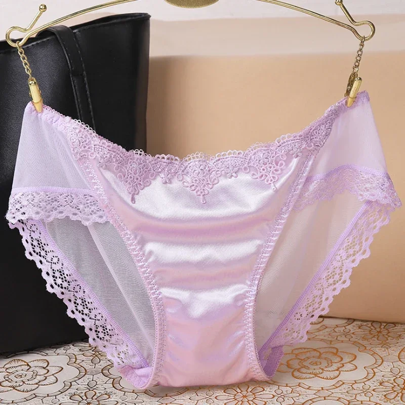 Alluring Women's Low Rise Underwear Sheer Floral Lace Hipster Panties with Cotton Lining Sexy Comfort