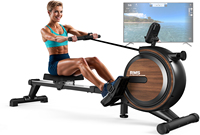 Fysiq Bluetooth Rowing Machine with 16-Level Resistance, 170kg Capacity for Home Use