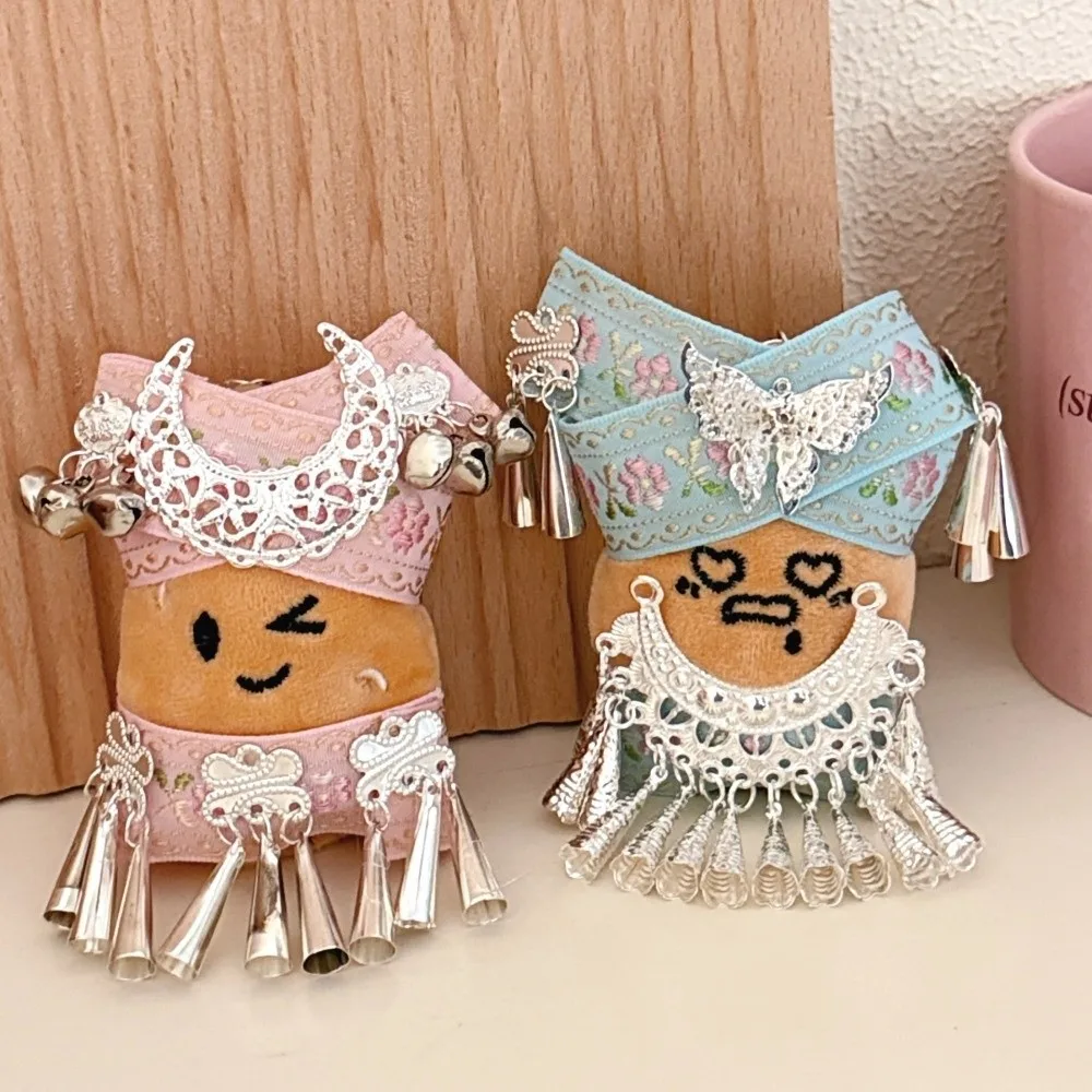 Ethnic Style Plush Potato Keychain Tassel Plush Cartoon Plush Pendant Cute Handbag Gift Plush Backpack Ornament