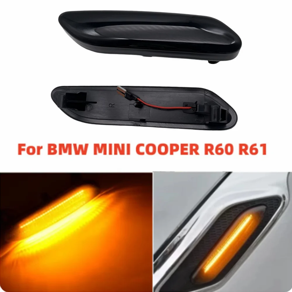 Car 2PCS Dynamic Side Marker Lamp Indicator Sequential Blinker Light For BMW MINI COOPER R60 R61 COUNTRYMAN PACEMAN Auto Parts