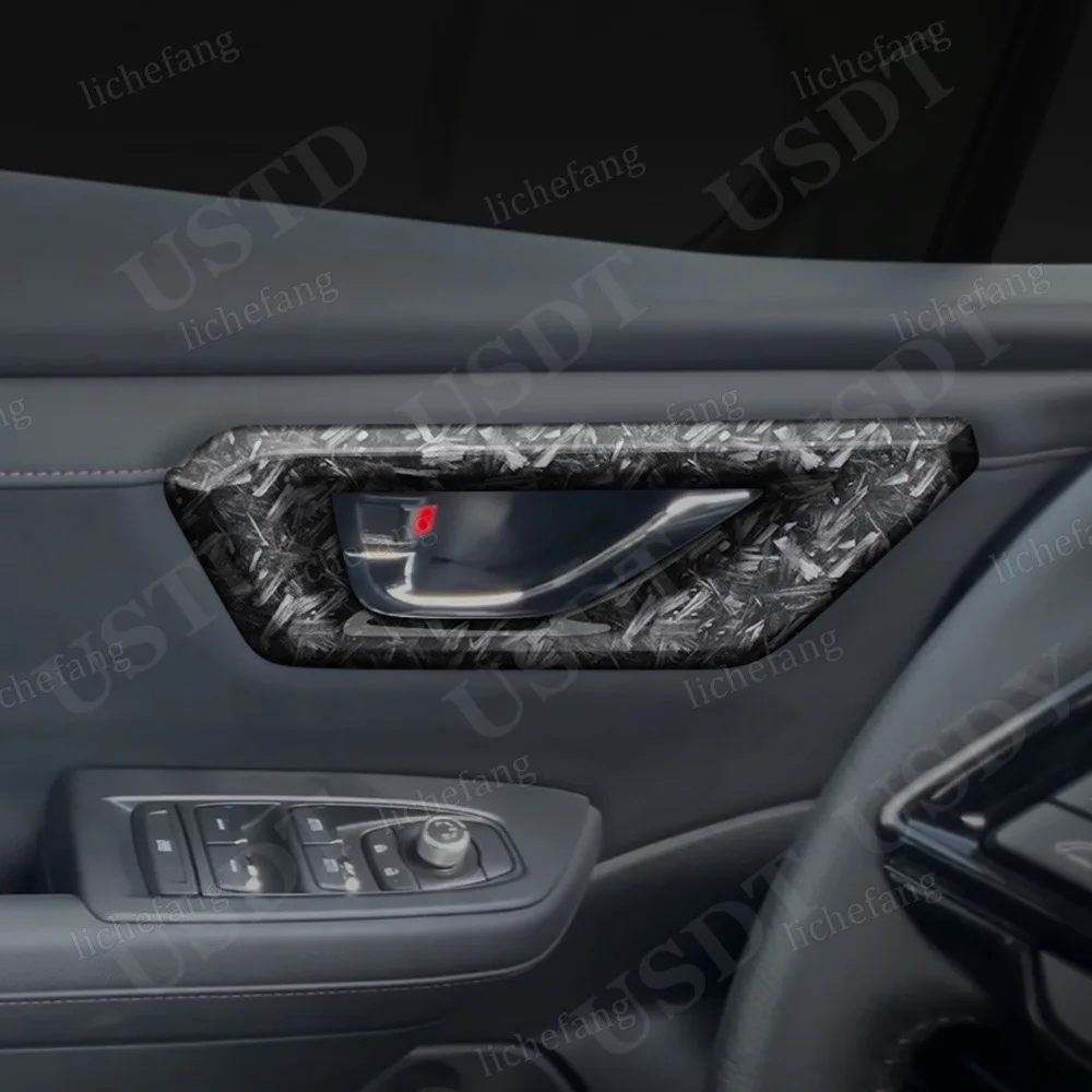 Fit for Subaru Forester 2024 2025 Forging Pattern Grain Overlay Interiors Parts Central Gear Stick Panel Armrest Dashboard Cover