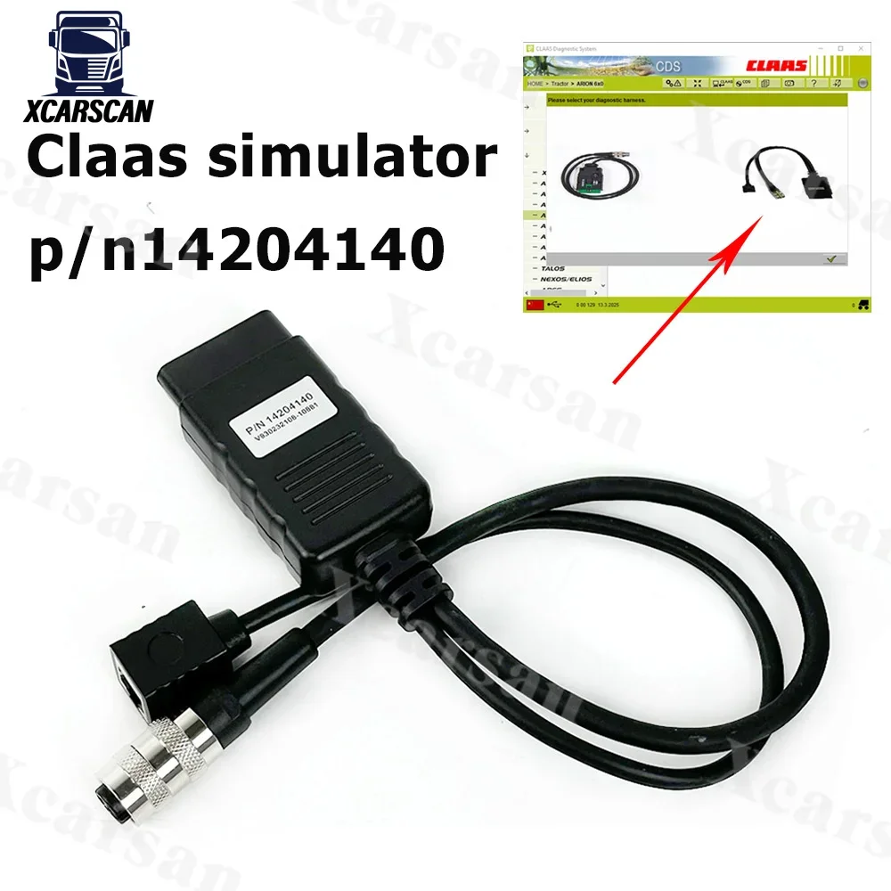 Diagnostic cable For Claas simulator p/n14204140 Work For CLASS agriculture tractor construction truck diagnostic tool