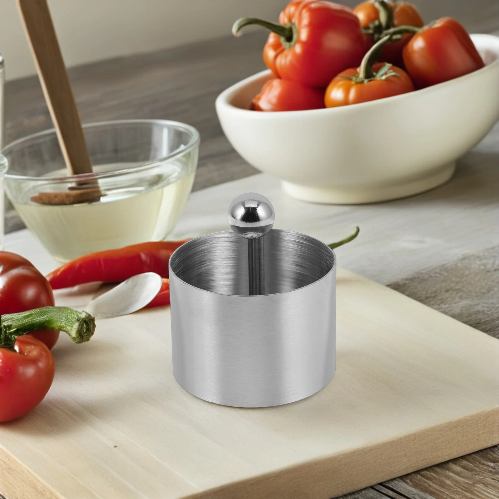 

2Pcs Stainless Steel Round Molds for Cold Dishes Easy to Use Kitchen Tool Sushi Mold Pastry Ring Plating Supplies