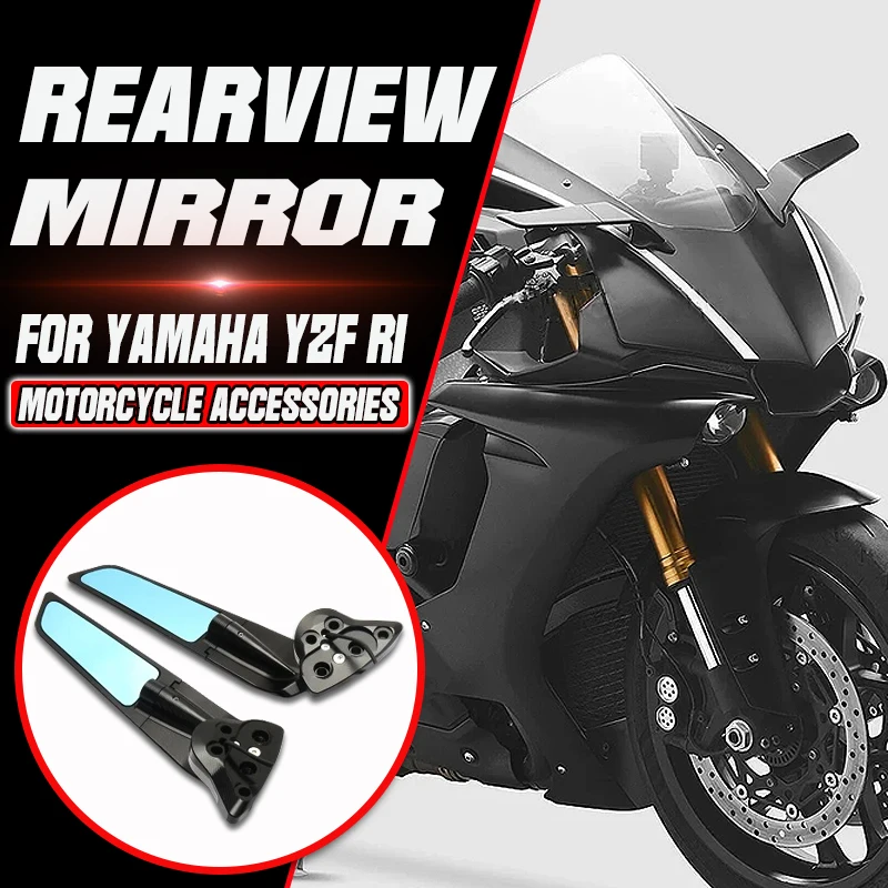 

New Motorcycle Modification Accessories with LED Adjustable Swivel Wing Mirrors For Yamaha YZF R7 yzf r7 YZF R6 YZF R1 2015-2025