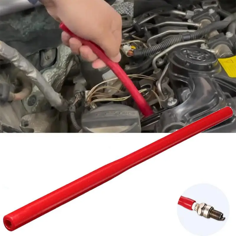 2X Universal Car Spark Plug Socket Reusable Rubber Tube Portable Easy Installation Removal Tool for Auto Motorcycles