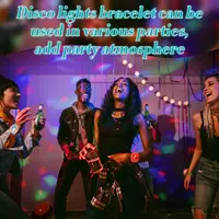 Lampe d'ambiance de poignet Portable, lumière de scène Disco, LED Rechargeable, lampe de contrôle du son colorée pour Disco KTV, Bar de fête à domicile 3