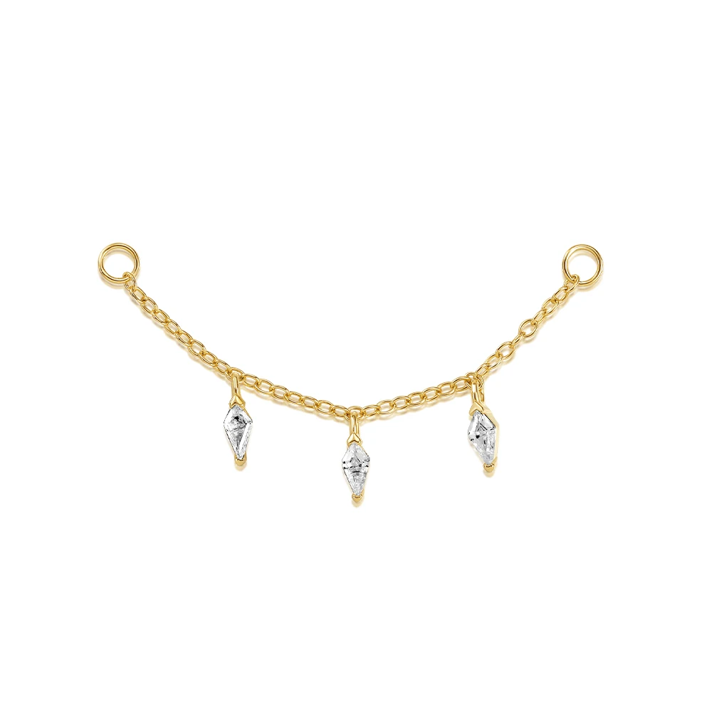 Women's 925 Sterling Silver Crown Tassel Thread Earring
