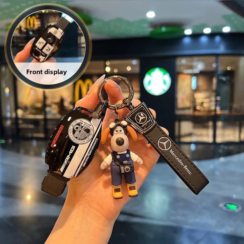 

2 3 Buttons Carbon Fiber Car Key Case Cover Fob For Mercedes Benz A B C E Class GLS GLA GLK GLC CLS CLA W204 W205 W212 W463 W176