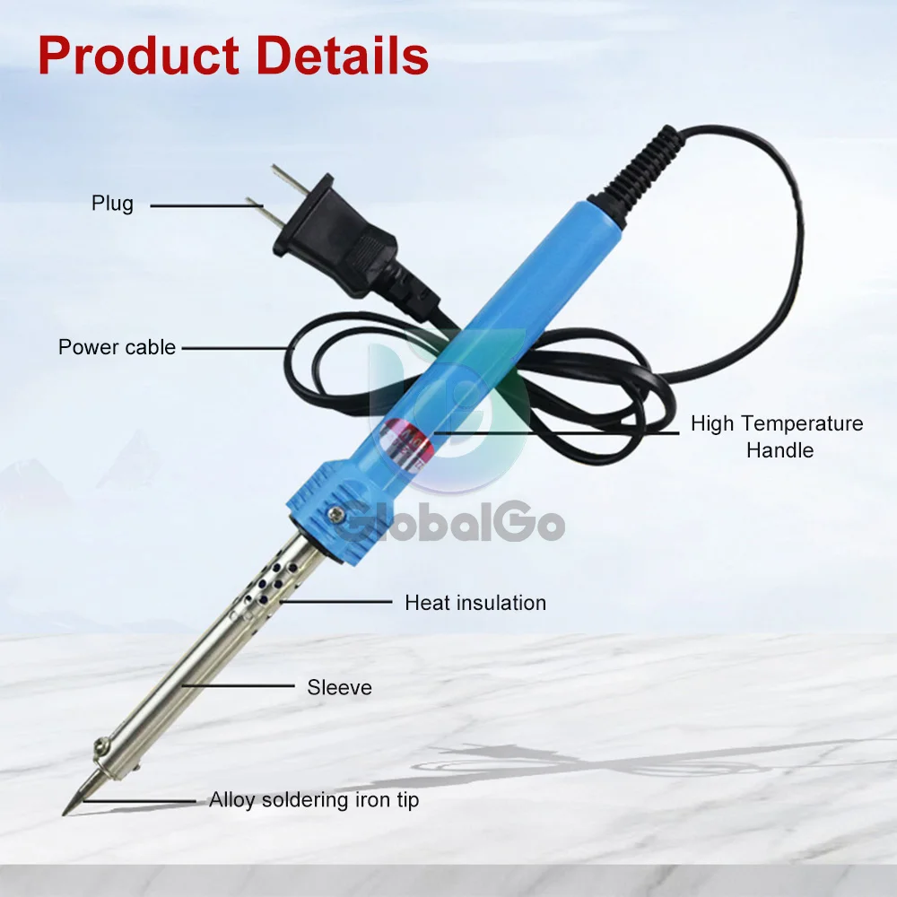 30W 40W 60W Non-adjustable Temperature External Heat Electric Soldering Iron Heat Insulation Electric Soldering Pen 110 220V