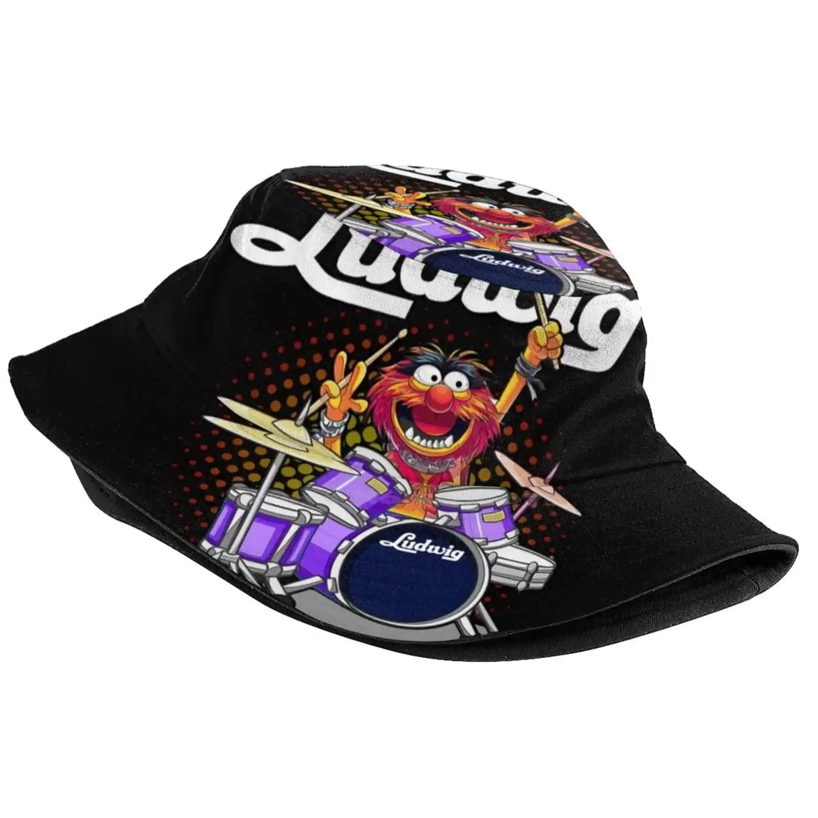 Animal Drummer Ludwig Drums - Musicians And Drummer Tshirt Sun Cap Fisherman Hat Bucket Hats Drums Drummer Musician Musical