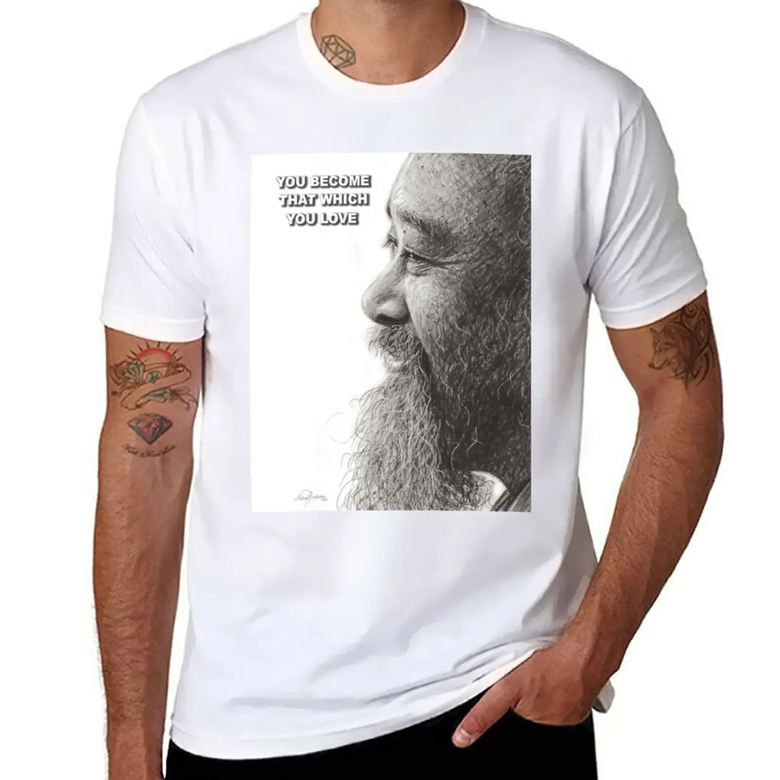 

MOOJI BABA SKETCH T-Shirt summer clothes customs vintage clothes slim fit t shirts for men