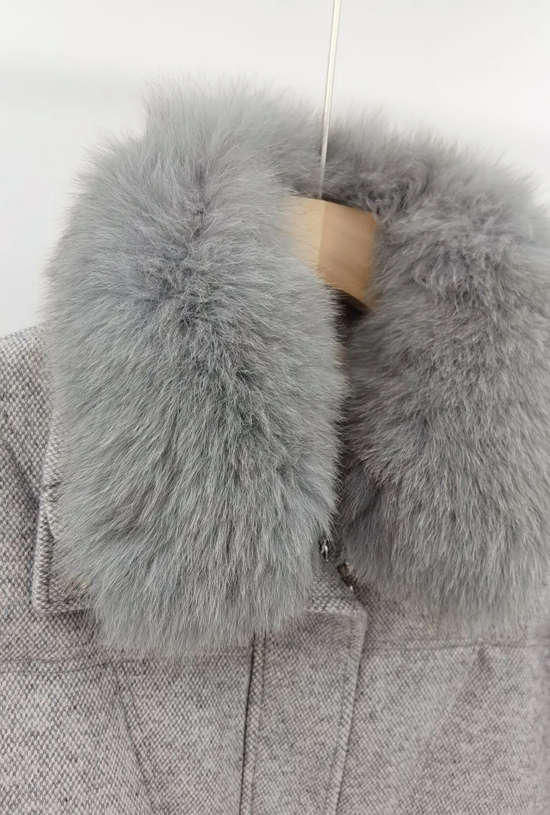 Luxurious autumn-winter cashmere solid color goose down coat