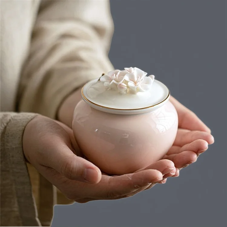 Pink pet urn sealed moisture-proof preservation cup small cat dog hair commemorative hamster collection jar