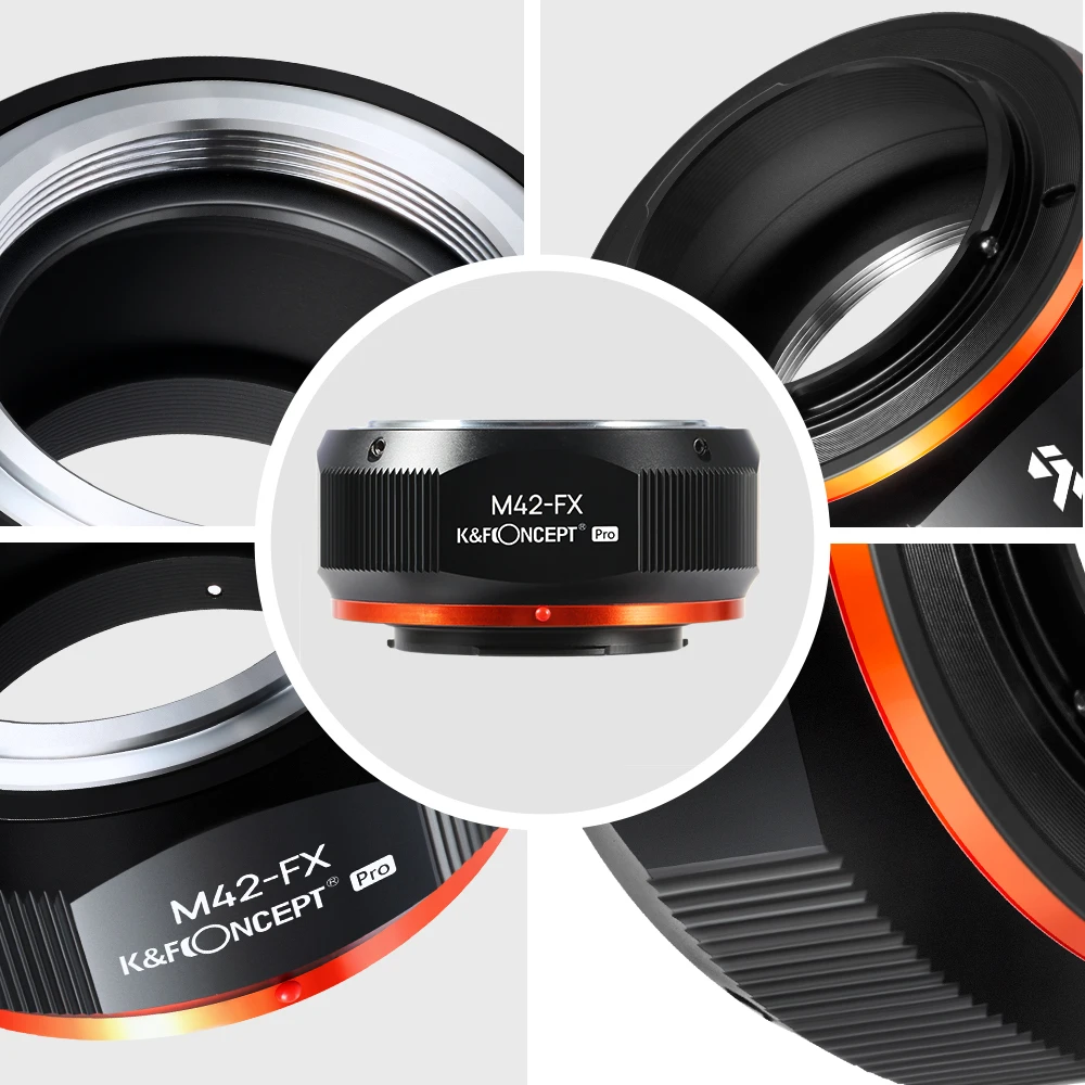 K&F Concept M42 to FX Pro Lens Adapter M42 Lens to Fujifilm X-Pro3 X-Pro2 X-T5 X-T4 X-T2 X-E4 XT100 XH2S XS10 XS20 X100V X-T30II