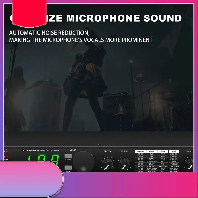 

Профессиональный цифровой реверберационный мультиэффектный процессор DSP, аудиопроцессор, эквалайзер, простая установка, EU PLUG-Y79A