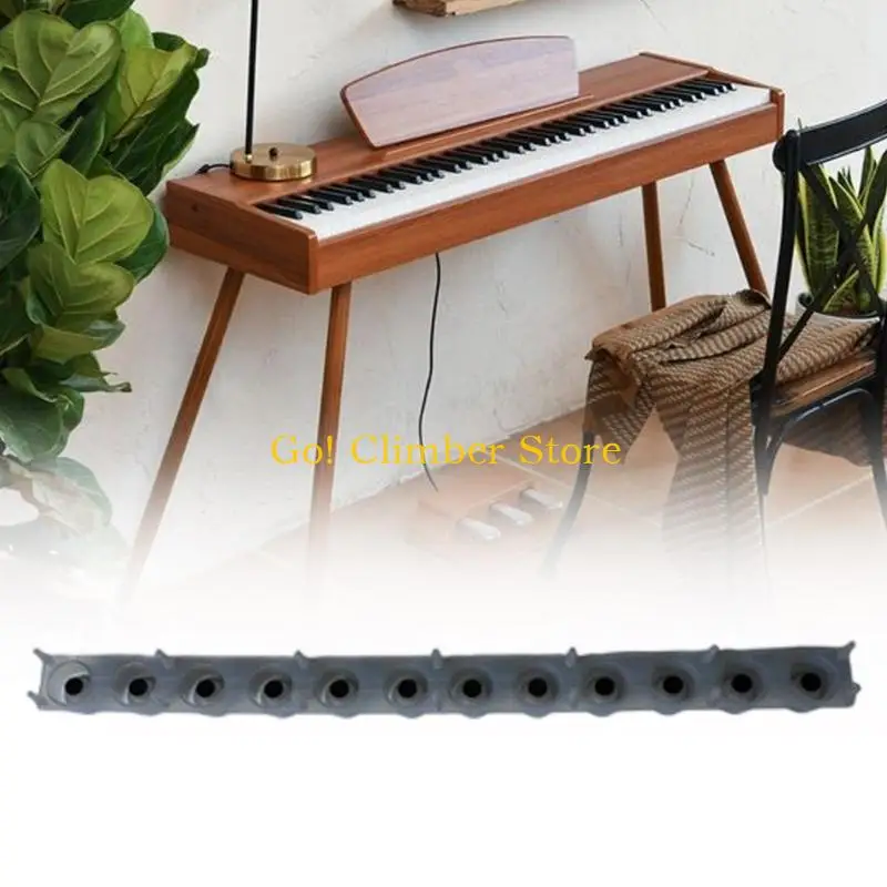 Q84C Keyboard Contact Rubber Replacement, Gray 12-Key Full-Row Pad for Digital Piano Repair with Flat Board Placement and No