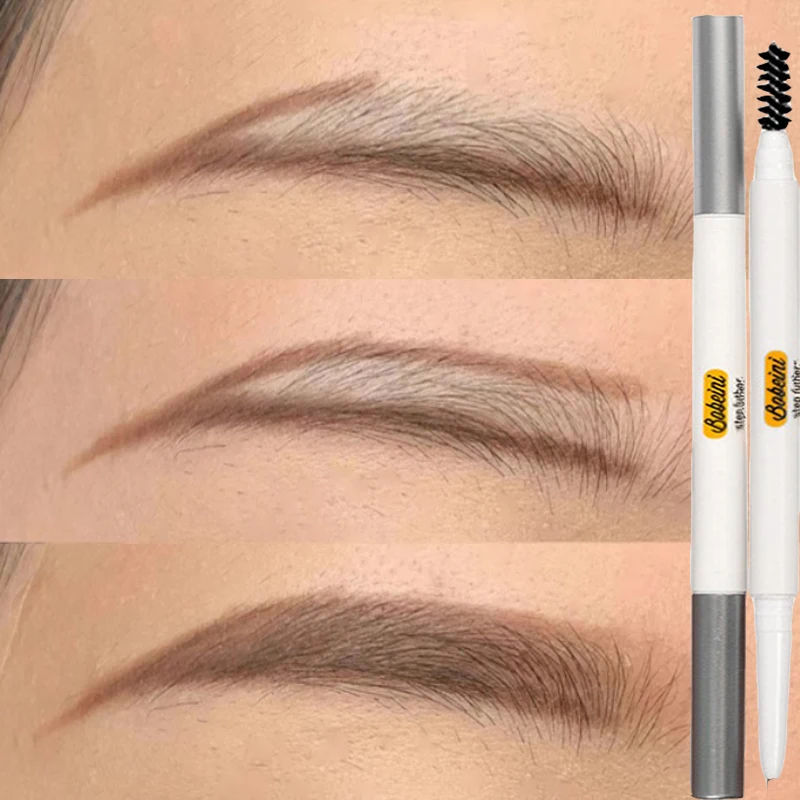 Ultra Fine Waterproof Eyebrow Pencil Makeup Black Brown Double Head Eyebrows Enhancers Waterproof Lasting Eyebrow Korean Makeup