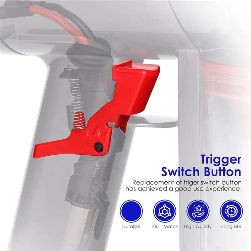 (A01R) Trigger Switch Button for Dyson V7 V8 SV10 SV11 Vacuum Cleaner, Strong Red Power Switch Button Replacement Repair Parts
