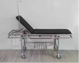 Stainless Steel Adjustable Manual Patient Hospital Emergency Ambulance Flat Car Stretcher (Patient) Trolley