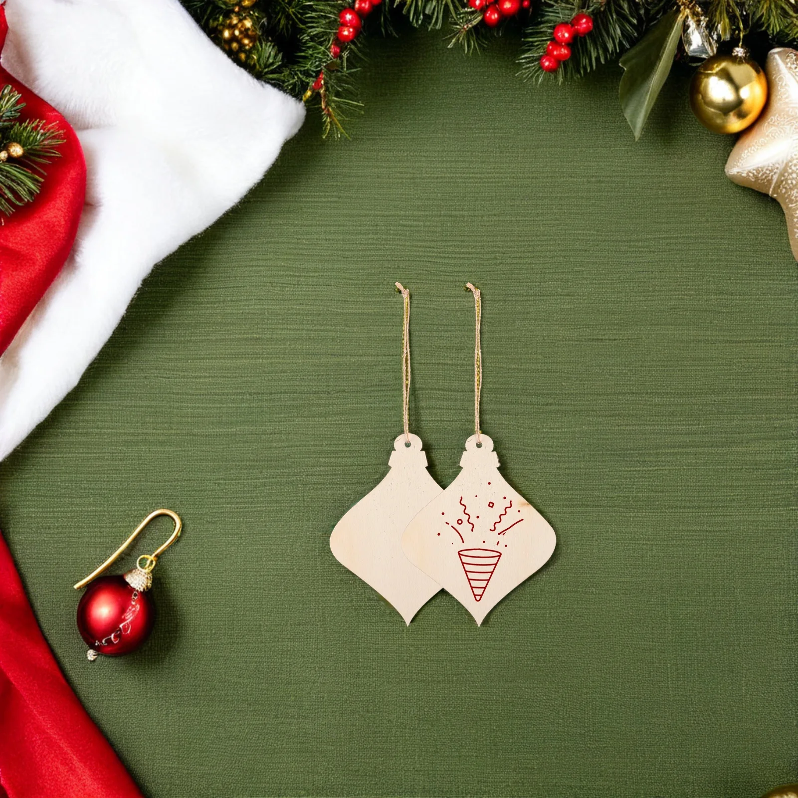 

20pcs Light Bulb Cutouts Unfinished Blank Wood Slices For Diy Painting Crafting Christmas Wedding Party Decor Hanging Ornament