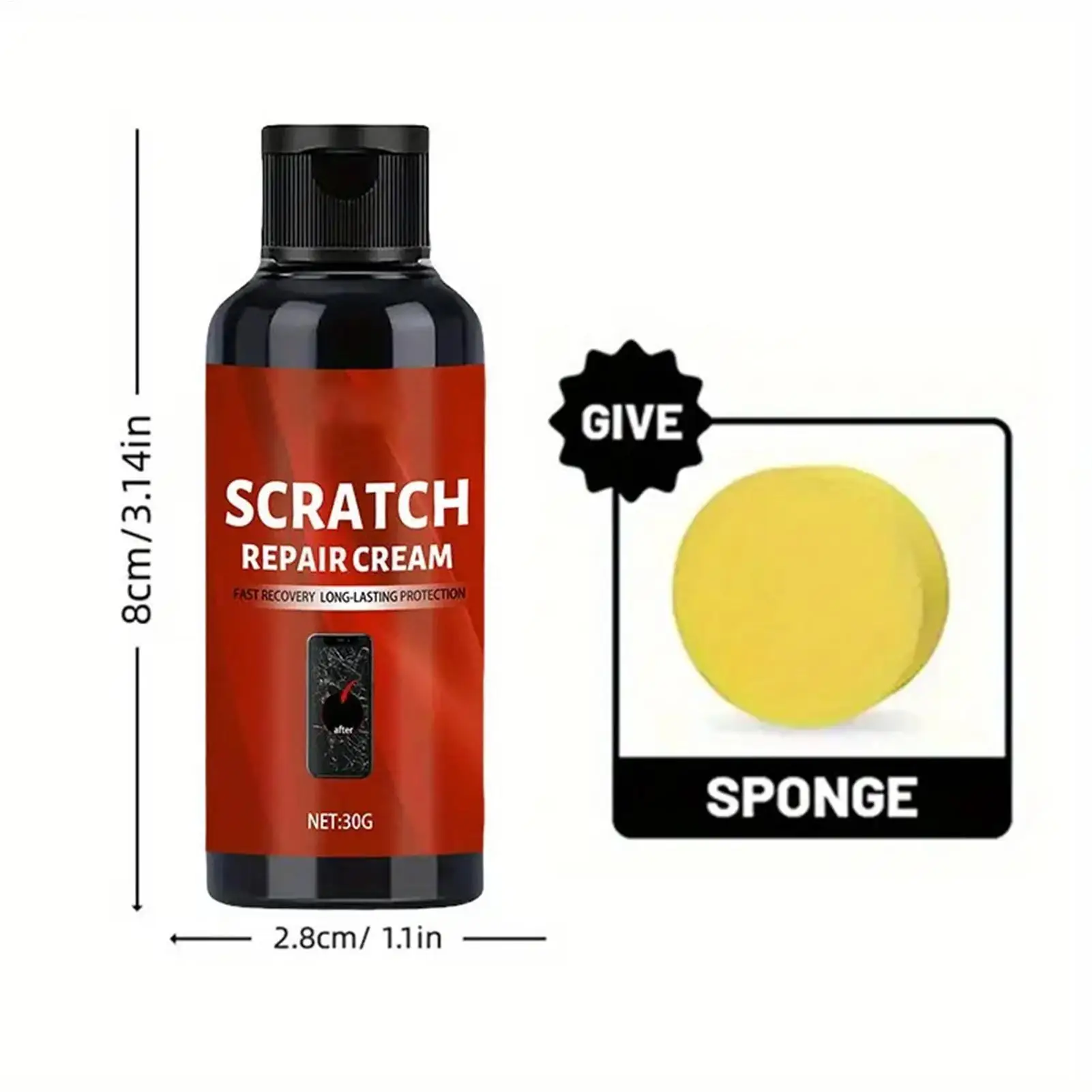 30g Glass Scratch Remover Cream Quick Fix Polish Kit for Phone Screen Laptop Touchscreen Electronics Scratch Repair Maintenance view 6