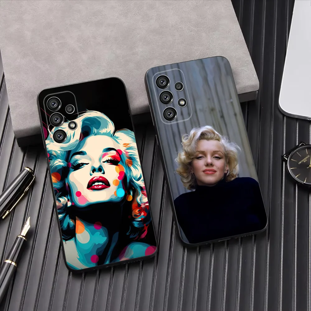 Sexy Marilyn Monroe Phone Case For Samsung Galaxy A13,A21s,A22,A31,A32,A52,A53,A71,A80,A91 Soft Black Shell