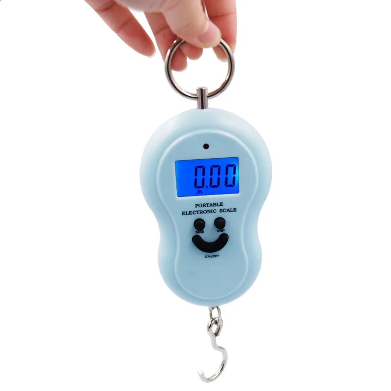 50kg 10g Digital Fishing Scale Hanging Hook Pocket Kitchen Weight Balance Luggage Weighing Scale with Backlight