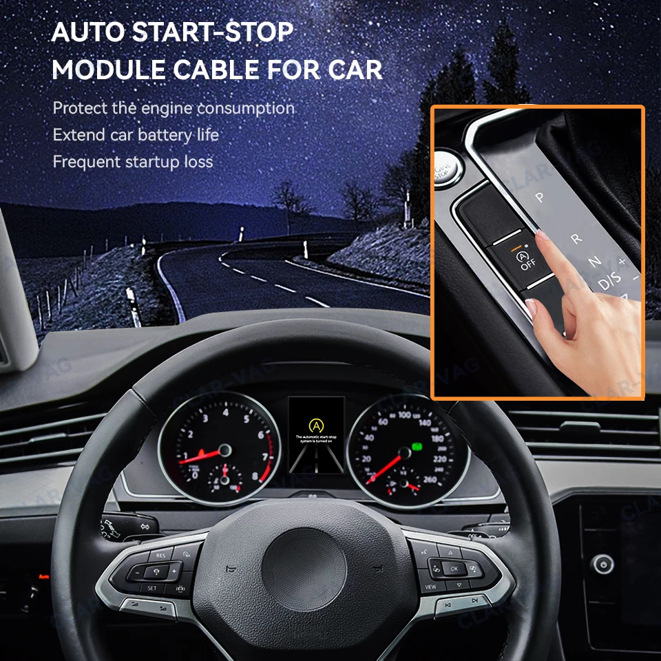For VW Atlas New Kuga Automatic Stop Start Engine System Off Device Memory Mode Control Cable Adapter - Image 2