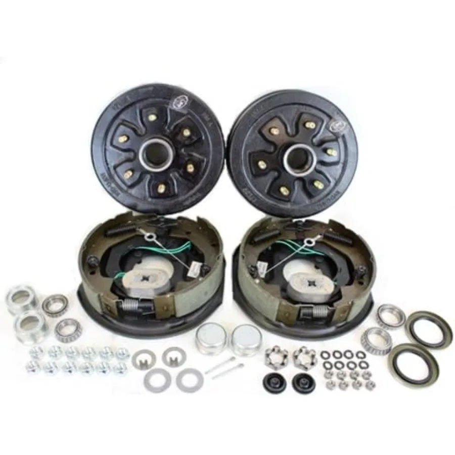 

3500 lbs Trailer Axle Self Adjusting Electric Brake Kit with 65.5 Bolt Circle for HeavyDuty Trailer Applications Reliable Braki