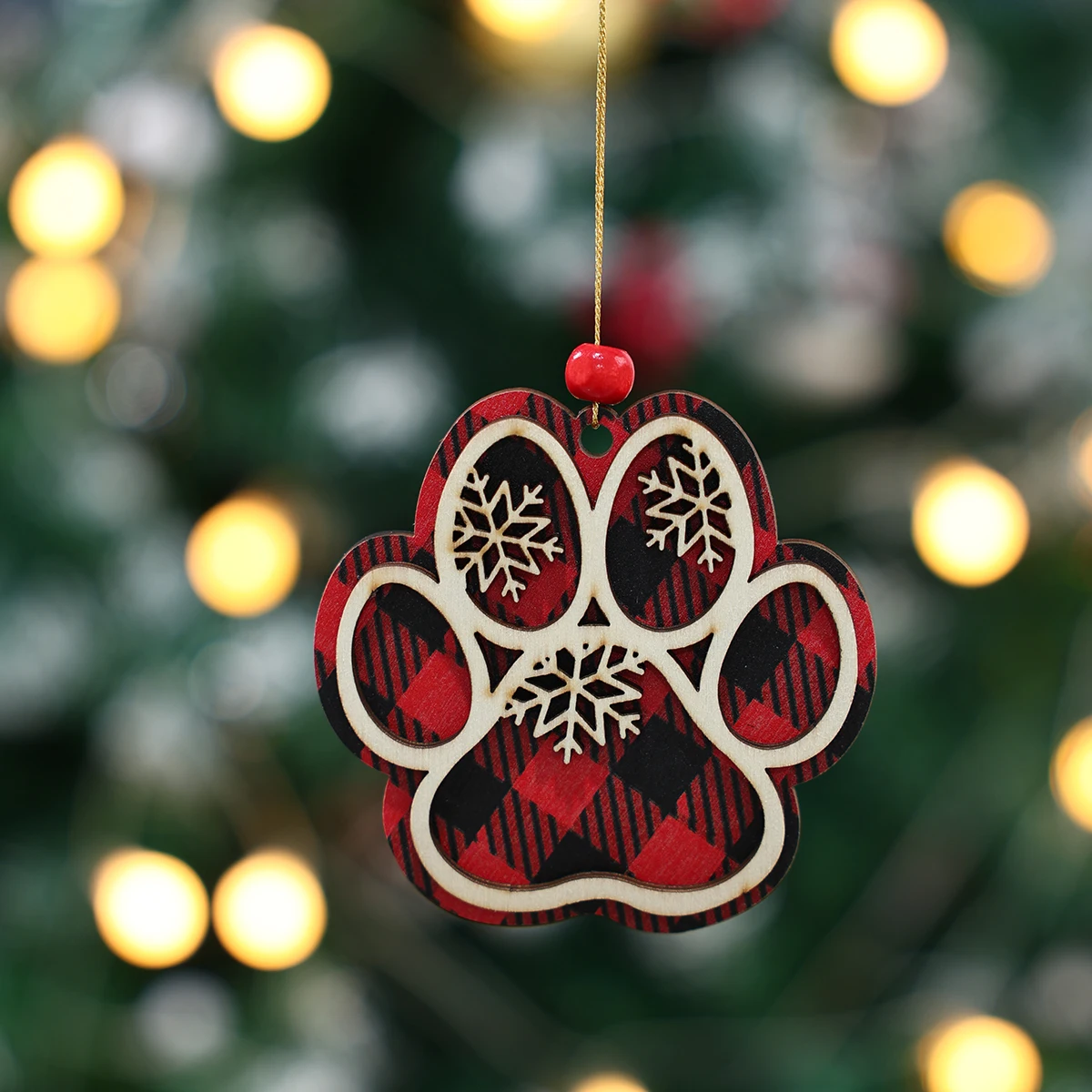 Christmas Dog Paw Pendant Merry Christmas Decoration for Home 2024 Pendant Xmas Tree Ornaments Navidad Natal New Year Gift 2025