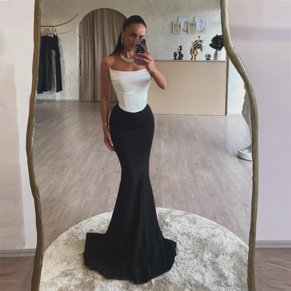 

Formal Dress Prom Evening Gown Dearin Strapless Trumpet Floor Length Skirts Sleeveless Bespoke Occasion Dresses Saudi Arabia