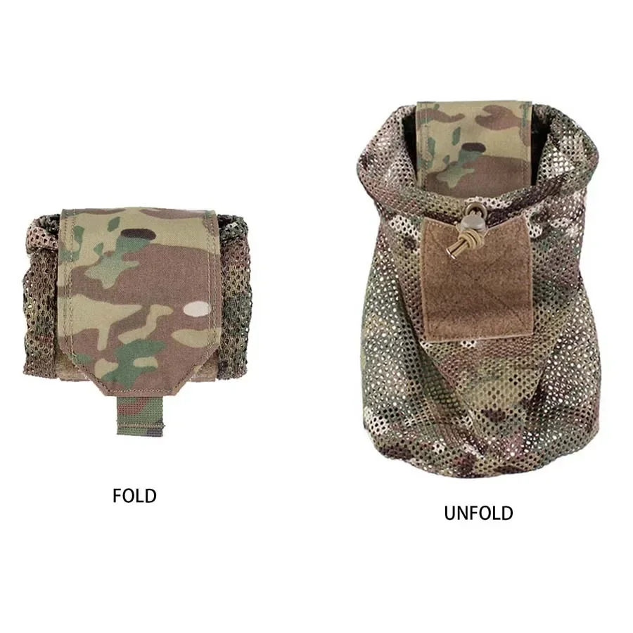 

Roll-Up Mag Mesh Dump Pouch Magazine Mini Foldable Net Pocket EDC Tactical Outdoor Sport Hunting Bags 500D
