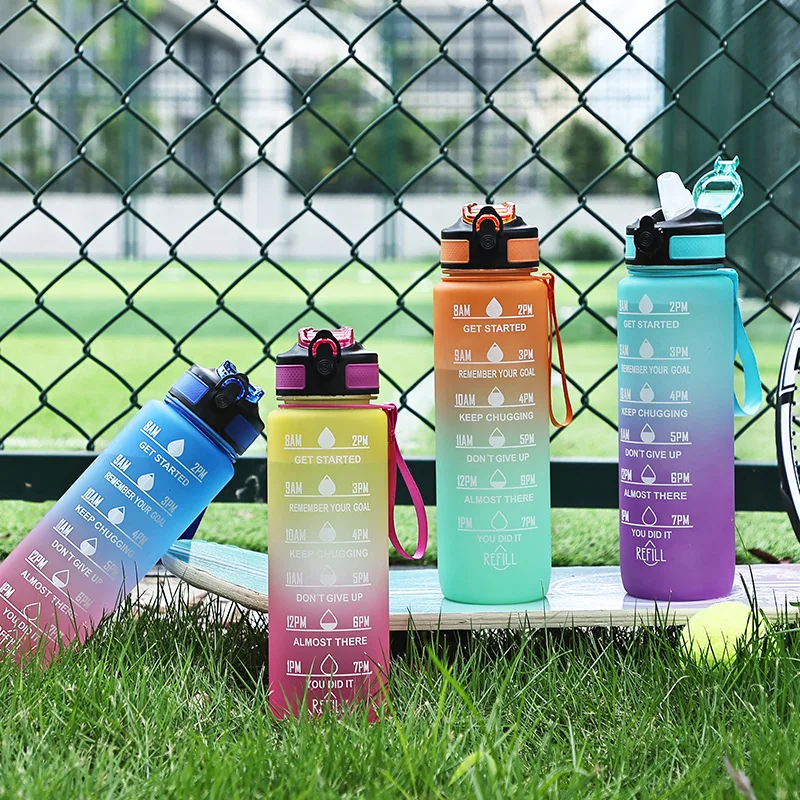 

Water Bottle Sport Motivational Water Bottle Leak-proof Dportable Outdoor Sports Water Cup with Straw Scale Travel Water Bottle