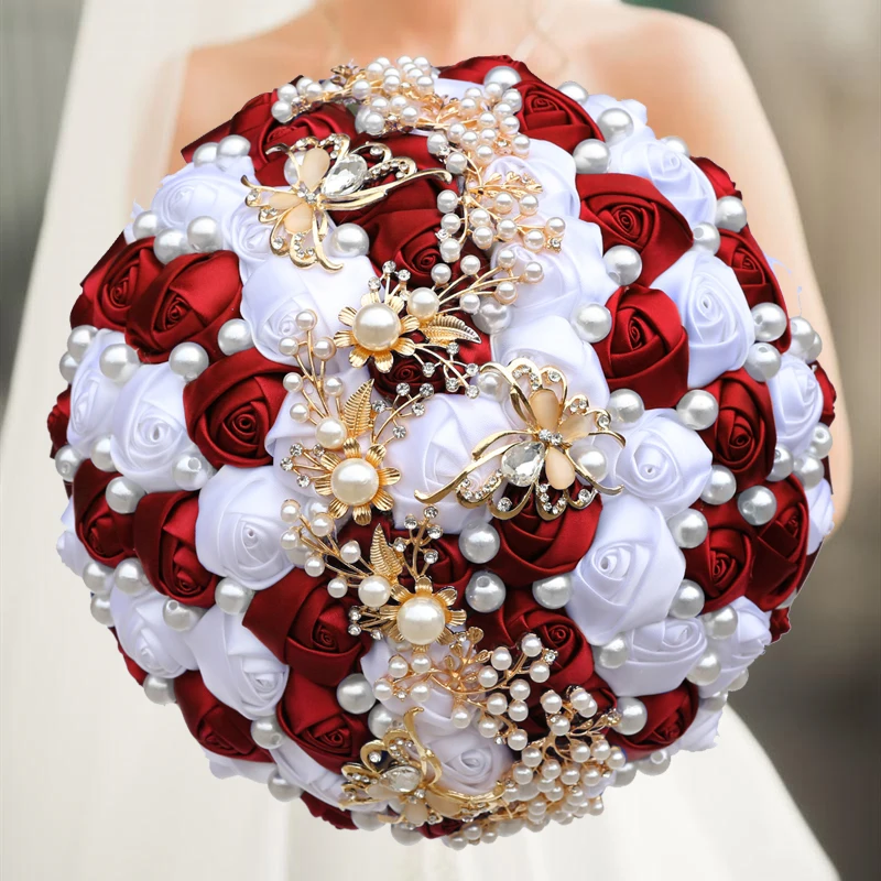 The Bride's Rhinestone Bouquet Comes In A Variety Of Colors For Wedding And Church Supplies Diamond Brooch Bouquet