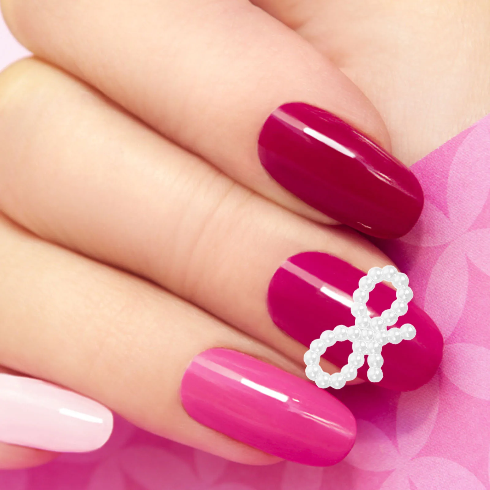 

50 Pcs Bow Hairpin Nail Charms Bows Decor Manicure Kit Plastic Cute for Nails Jewelry