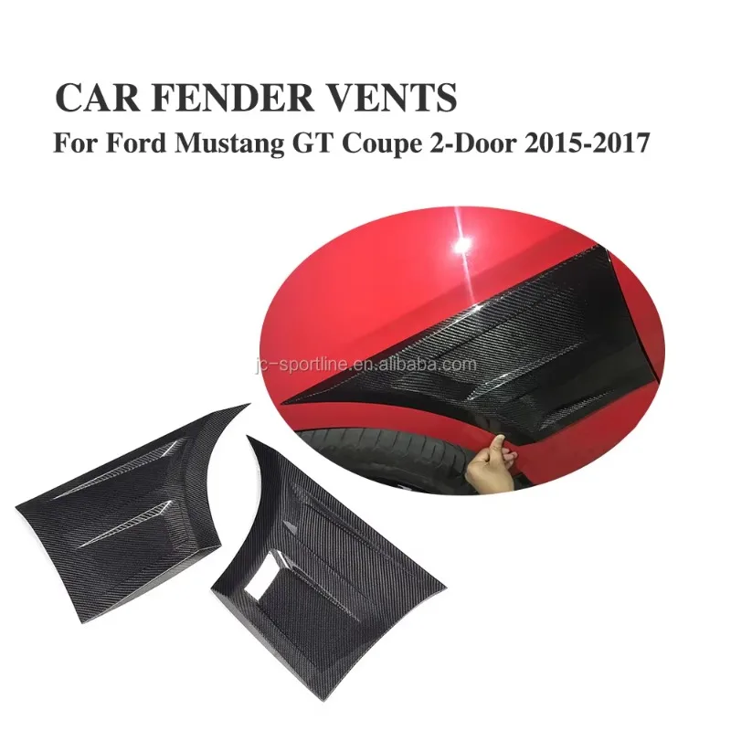 

Carbon Fiber Car Fender Side Vents Trim for Ford Mustang GT Coupe 2-Door 15-17 (fits: Mustang)