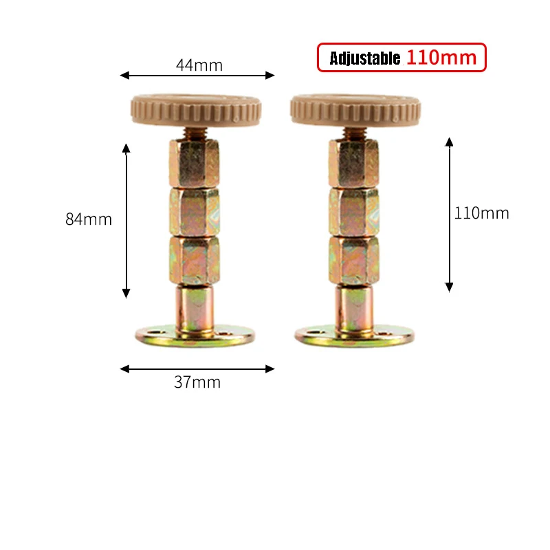 Bed Frame Anti-Shake Tools, Threaded Adjustable Headboard Stoppers, Bedside Telescopic Support Headboard Stabilizer 33-110mm