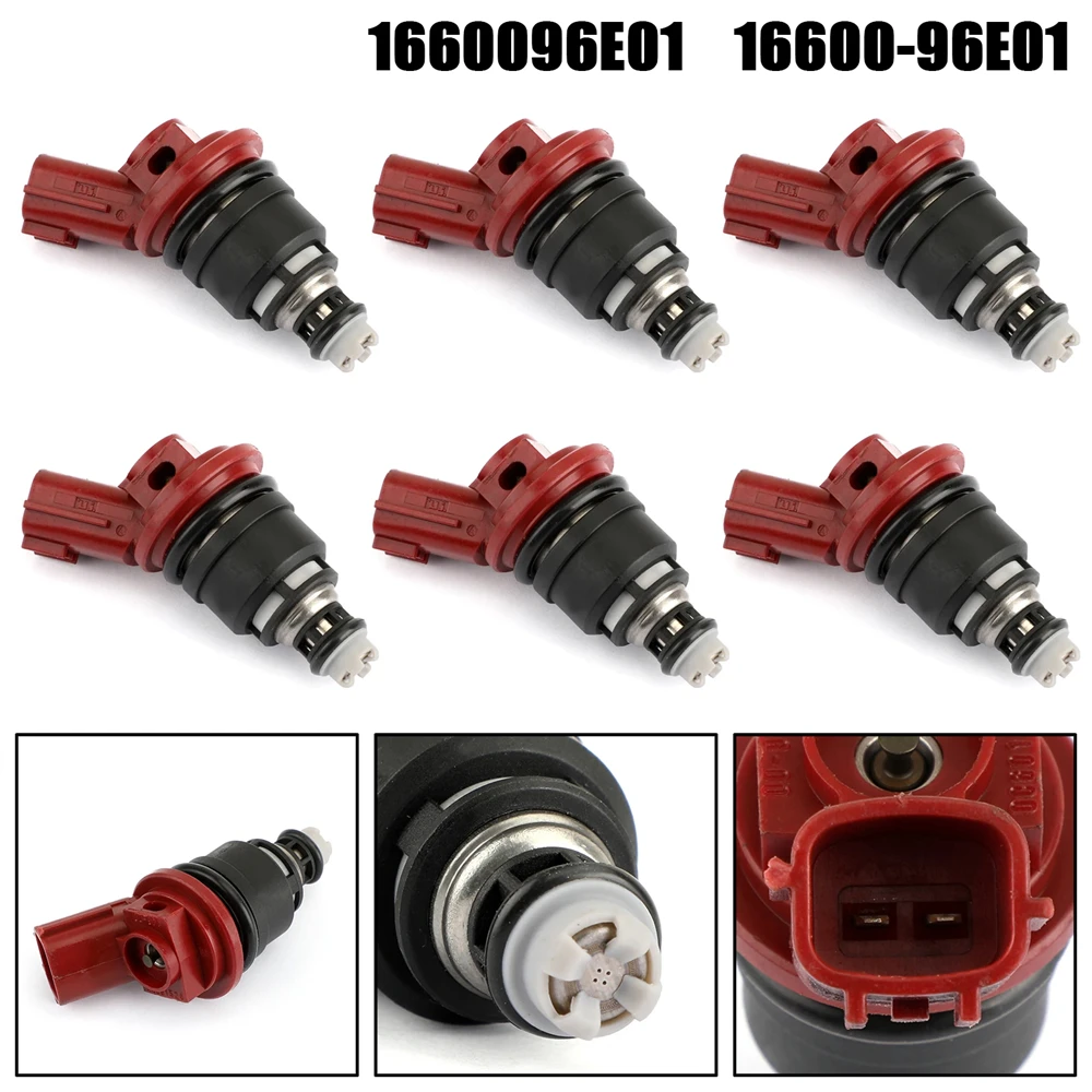 For Nissan Maxima 300ZX 1660096E01 Set 6 Pcs Fuel Injectors For Infiniti I30 96-99