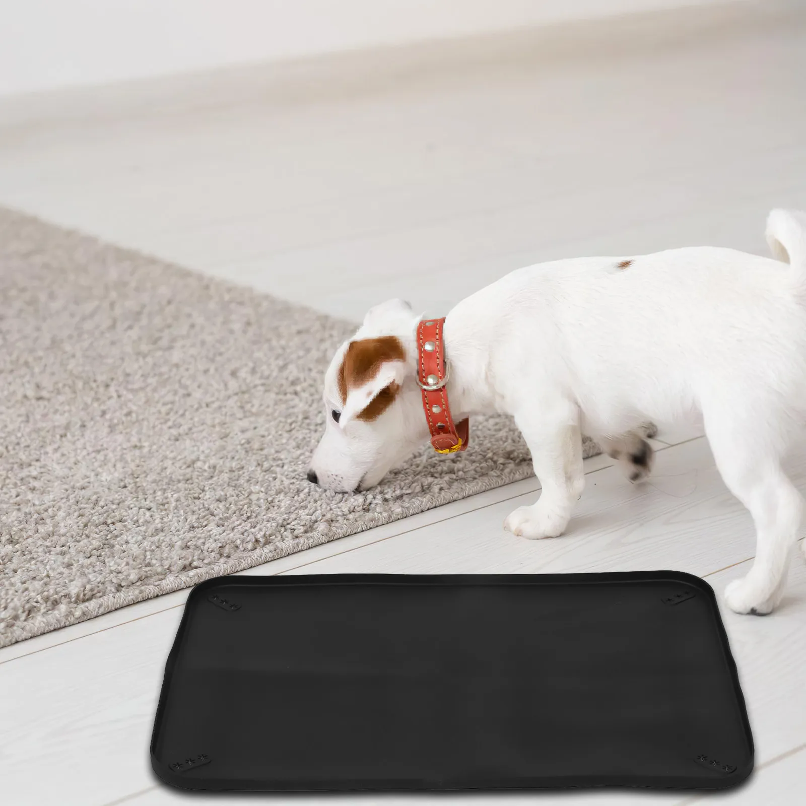 

Силиконовый лоток-поддон для собак с высокими бортиками, черный, 24x16.5, нескользящий, непромокаемый, многоразовый, для приучения к туалету щенков