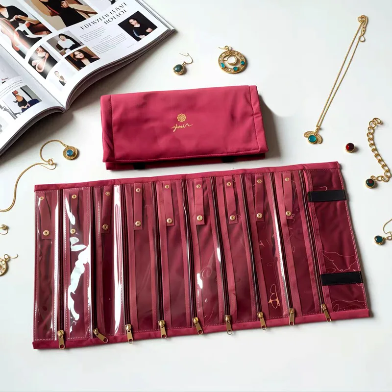 

1pcs Waterproof Thick Drawstring Double Layer Transparent Jewelry Storage Bag Portable Pouch For Earrings Necklaces Bracelets