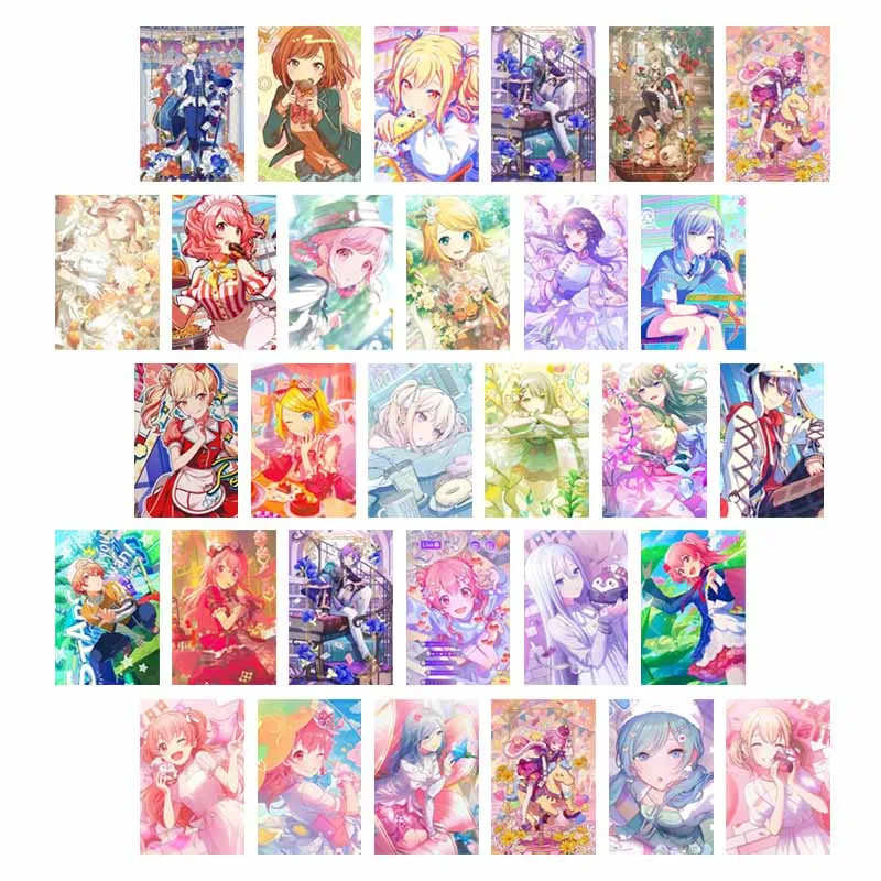 Kit de Collage de pared de figura de proyecto Sekai, tarjetas de póster de Anime, decoración de Bar para el hogar, pintura postal, accesorios de fotografía, regalo, 10/30 Uds.